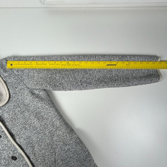 Columbia Sweater Jacket Womens Small Grey Cream Darling Days Fleece Button Up - Picture 11 of 15